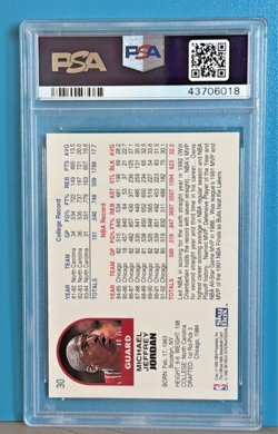 Michael Jordan 1992 NBA Hoops HOF #30 Chicago Bulls PSA 10 GEM MINT - Image 2
