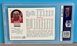 Michael Jordan 1992 NBA Hoops HOF #30 Chicago Bulls PSA 10 GEM MINT - Image 3