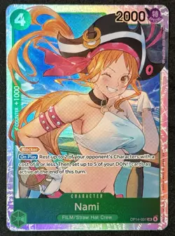 Nami OP14-031 (SR) The Azure Sea’s Seven One Piece TCG English Super Rare Mint - Image 1