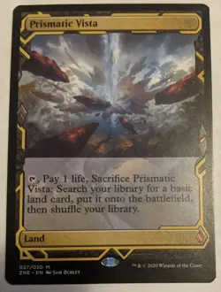 MTG English Magic Card Near Mint Zendikar EXPEDITION. *PRISMATIC VISTA* - Image 1