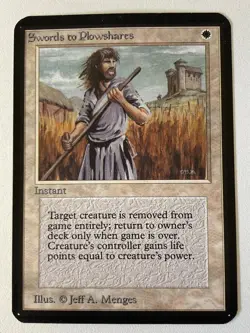Magic the Gathering MTG Alpha Swords to Plowshares LP+ (Beta Bob) - Image 1
