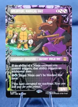 Splinter, Radical Rat Borderless (Showcase) TMNT MTG Reg. Near Mint 🔮 * - Image 1