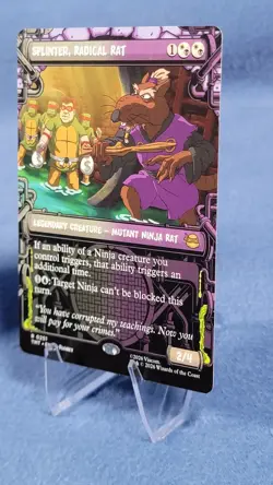 Splinter, Radical Rat Borderless (Showcase) TMNT MTG Reg. Near Mint 🔮 * - Image 4