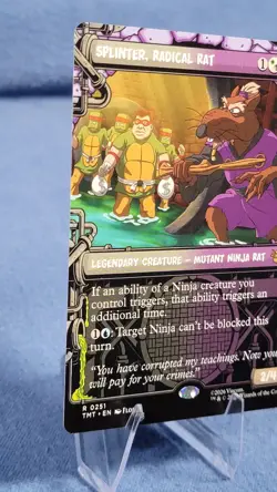 Splinter, Radical Rat Borderless (Showcase) TMNT MTG Reg. Near Mint 🔮 * - Image 5