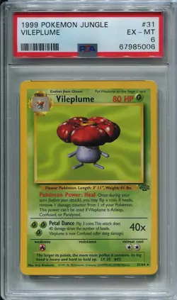 Pokemon 1999 Jungle Vileplume PSA EX - MINT - Image 1