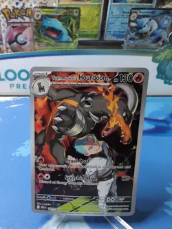 Team Rocket's Houndoom 191/182 Illustration Rare - Pokemon Destined Rivals- NM - Image 1