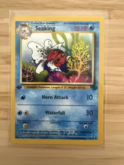 1st Edition Seaking 46/64 Uncommon Jungle Pokemon Card - Image 1