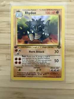 Pokemon Rhydon 45/64 1st Edition Jungle Rare WOTC Vintage - Image 1
