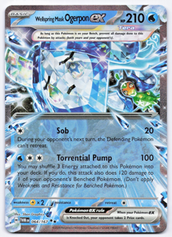Pokemon TCG Wellspring Mask Ogerpon ex 064/167 Twilight Masquerade Playset NM - Image 1