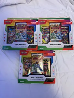 Pokemon First Partner Series 1 Illustration Collection (3 Boxes) - Image 1