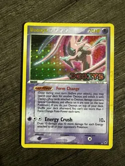 Pokemon Deoxys EX Deoxys 17/107 Nintendo 2005 Rare Reverse Holo Stamped - Image 1