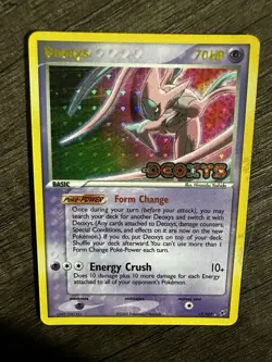 Pokemon Deoxys EX Deoxys 17/107 Nintendo 2005 Rare Reverse Holo Stamped - Image 2