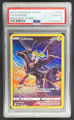 2022 Pokemon Sword Shield Brilliant Stars TG05 Zekrom PSA 10 141993583 - Image 1