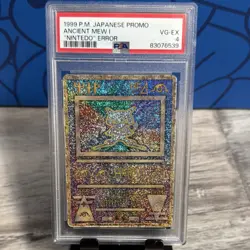 Pokemon 1999 Ancient Mew Holo Japanese Promo Nintedo Error PSA 4 - Image 1
