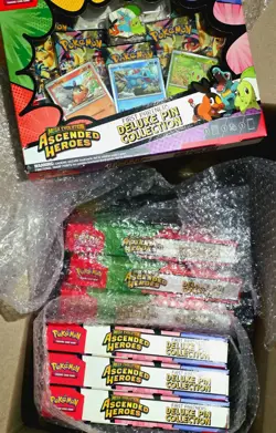 Lot of 6 Pokemon Ascending Heroes First Partners Deluxe Pin Collection Box - Image 1