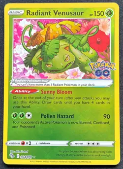 Radiant Venusaur 004/078 Holo Pokemon GO English Pokemon - Image 1