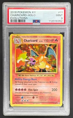 2016 Pokemon XY Evolutions 11 Charizard Holo PSA 9 112016352 - Image 1