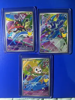 GEN 7 Alolan Pokemon TCG First Partner Illustration Collection Series 1 Set - NM - Image 1