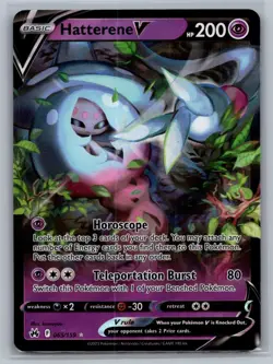 Hatterene V 065/159 Holo V Rare Crown Zenith Pokemon Near Mint - Image 1