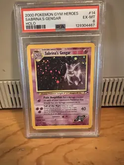 Pokemon TCG Sabrina's Gengar Holo Rare 14/132 PSA 6 - Image 1
