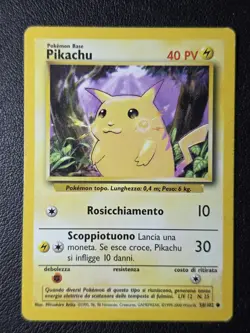 1999 Pokemon Base Set Pikachu Yellow Cheeks 58/102 - Image 1