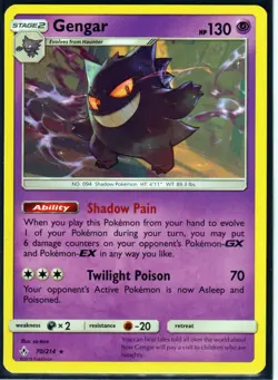 2019 POKEMON GENGAR 70/214 -UNBROKEN BONDS- RARE- REGULAR - NM (G2) - Image 1