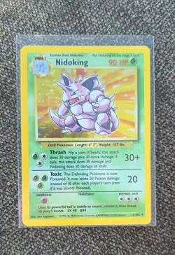 Pokemon TCG Nidoking Base Set 11/102 Holo 1999-2000 Wizards Base Set Rare - Image 1