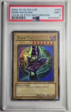 2002 YU-GI-OH! Dark Magician LOB-005 PSA 9 - Image 1