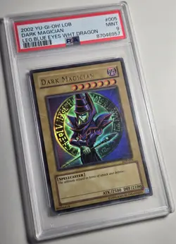 2002 YU-GI-OH! Dark Magician LOB-005 PSA 9 - Image 2