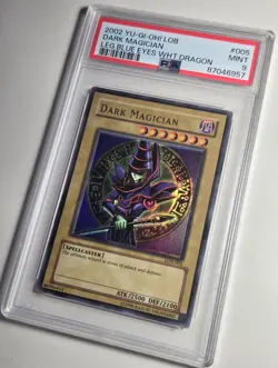 2002 YU-GI-OH! Dark Magician LOB-005 PSA 9 - Image 3