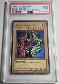 2002 YU-GI-OH! Dark Magician LOB-005 PSA 9 - Image 4