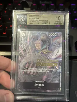 2023 One Piece Super Pre-Release Winner Promo #P-025 Smoker BGS 10 - Image 1