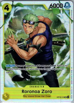 Roronoa Zoro OP15-113 SR Adventure on Kami's Island - One Piece Card - NM - Image 1