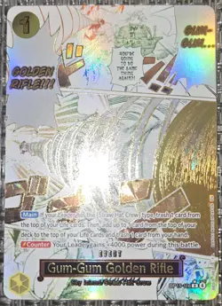 ONE PIECE CCG OP15-116 GUM-GUM GOLDEN RIFLE MANGA ALT ART KAMI'S ISLAND OP15 - Image 1