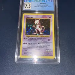 1999 Pokemon Base Set Shadowless Holo Mewtwo CGC 7.5 #10/102 - Image 1