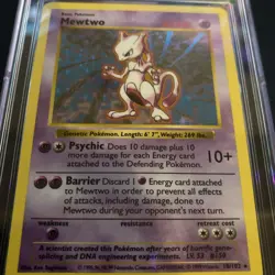 1999 Pokemon Base Set Shadowless Holo Mewtwo CGC 7.5 #10/102 - Image 4