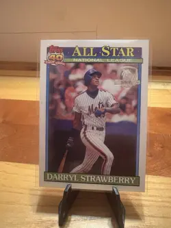 1991 Topps Desert Shield #402 Mets Darryl Strawberry All-Star - Image 1