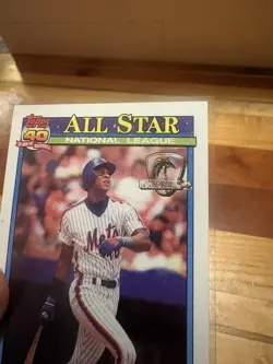 1991 Topps Desert Shield #402 Mets Darryl Strawberry All-Star - Image 2
