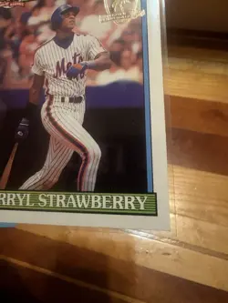 1991 Topps Desert Shield #402 Mets Darryl Strawberry All-Star - Image 3
