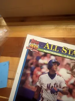 1991 Topps Desert Shield #402 Mets Darryl Strawberry All-Star - Image 4