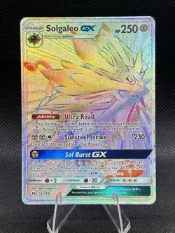 Pokemon Solgaleo GX 155/149 SM Base Set Secret Rare Full Art Holo Card 2017 - Image 1