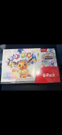 Pokemon Prismatic Evolutions 2-Pack Trainer Box and Booster Bundle - Image 1
