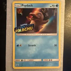 Pokemon Psyduck Detective Pikachu SM199 Promo Stamped Holo Card English - Image 1