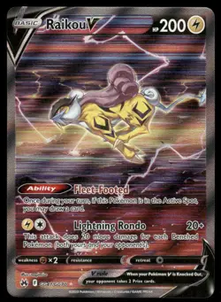 Pokemon Cards Raikou V GG41/GG70 Crown Zenith Galarian Gallery Holo V Rare NM - Image 1