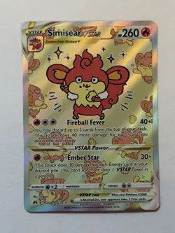 Pokemon TCG Simisear VSTAR Galarian Gallery Crown Zenith Card GG37/GG70 NM - Image 1