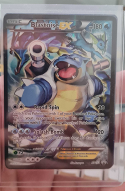 Pokemon TCG Blastoise EX XY122 Black Star Promo Full Art Holo Card- LP condition - Image 1