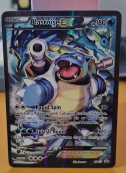 Pokemon TCG Blastoise EX XY122 Black Star Promo Full Art Holo Card- LP condition - Image 2
