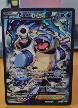Pokemon TCG Blastoise EX XY122 Black Star Promo Full Art Holo Card- LP condition - Image 4