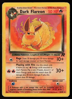 Dark Flareon #35 Team Rocket Pokemon Card - Image 1