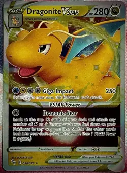 POKEMON TCG Sword & Shield - Pokemon GO NM RARE Holo #050/078 DRAGONITE VSTAR - Image 1